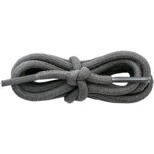 Waxed Cotton 3/16" Round Laces - Dark Gray (2 Pair Pack) Shoelaces